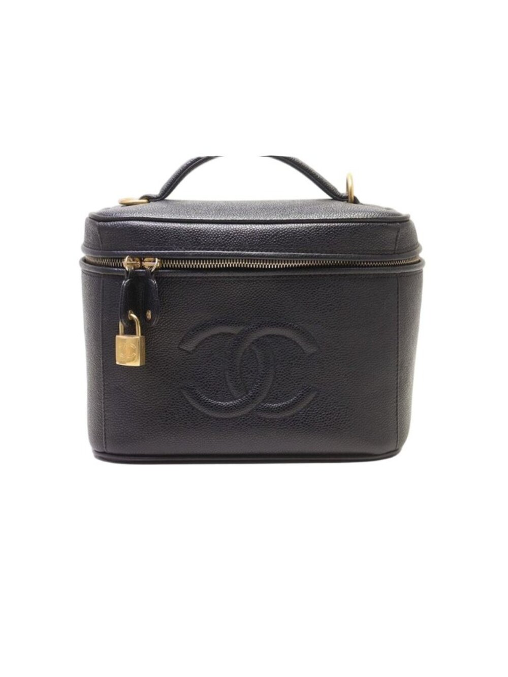 Chanel Vanity Caviar Leather Handbag
